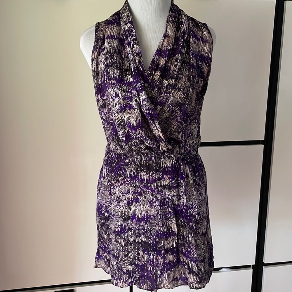 Silk purple mini dress by Parker